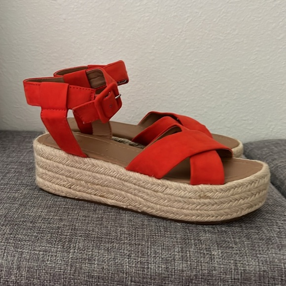 NWOB Dark Orange Suede Espadrilles Urban Outfitters - 6 - Picture 3 of 7